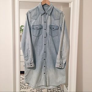 Gap 1969 Chambray Shirt Dress